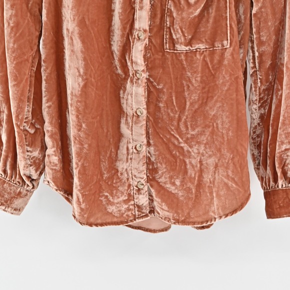 Anthropologie Pilcro Velvet Femme Top Womens Size XS Button Front Pocket Blouse - Picture 10 of 13